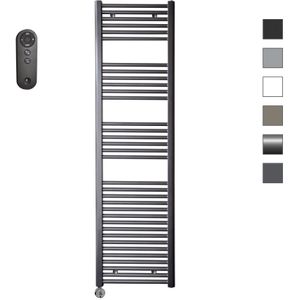 Sanicare - HVS - Elektrische Radiator - Gunmetal - 60x172cm - Met Afstandsbediening en Thermostaat