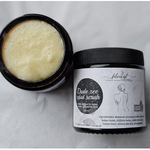Handgemaakt ruwe dode zee lichaam scrub - verfrissend - gevoelige huid - kalmeert 200gr