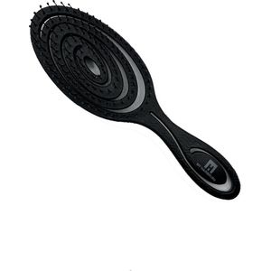 MyHairbrush Haarborstel - Pijnloos Kammen - Klitvrije Borstel - Klimaatneutraal - Verzorging - Massage Borstel - Zwart
