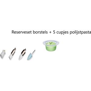 Tanden polijster reserve set + 5 cupjes polijstpasta -  Nr.1 Tandenpolijster