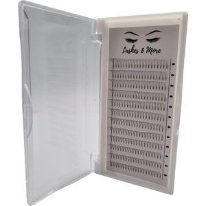 Lashes & More - Nepwimpers - 3D 8mm 0.07 D krul - Pre-Made Volume Fans – Russian volume – Pre-Made Fans- wimperextensions – wimper extensions