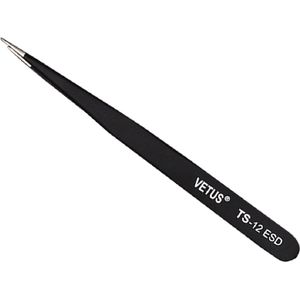 Vetus - wimper pincet ESD-12 - zwart - tweezer - pincet - wimperextensions