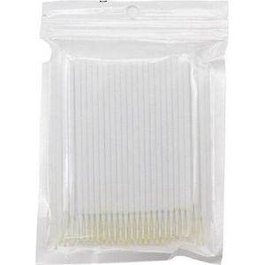 Lashes & More - 100 stuks  Wegwerp Microbrushes - Wit - Wimpers Uitbreiding  - Individuele Lash Verwijderen -  Wattenstaafje - Micro Borstel Voor Wimper Extensions Tool- microbrush