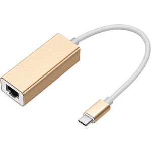 Netwerkadapter USB C naar RJ45 - Goud - USB 3.0 - Max. 100 Mbps