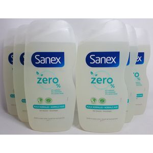 Sanex Zero% - Douchegel - Normale Huid - 500ml - Voordeelverpakking van 6 Stuks