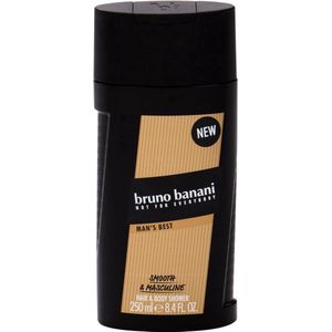 Bruno Banani - Man's Best - Hair & Body Shower - 250 ml - Douchegel Heren - Voordeel Set 3 Stuks