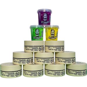 9-pack Voordeelbundel Red One Hair Wax Keratin Matte Finish 150ml + 3 stuks Topkwaliteit Ottoman Ultra Strong Hair Gel 150ml - RedOne - Extra voordelig - Haargel - Haarwax - Matte Finish / Natuurlijke Look - Kapperskwaliteit