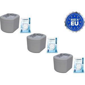 Vochtopnemer - vochtvreter - 250g – Tegen Schimmelvorming – Grijs - Voordeelverpakking  - 3 stuks