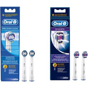 ORAL-B - Opzetborstels - PRECISION CLEAN+3D WHITE - Elektrische tandenborstel borsteltjes - Voor een stralend gebit - COMBIDEAL