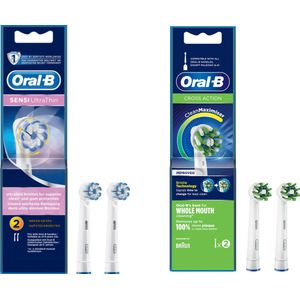 ORAL-B - Opzetborstels - SENSI ULTRA THIN + CROSS ACTION - Elektrische tandenborstel borsteltjes - Voor een stralend gebit - COMBIDEAL