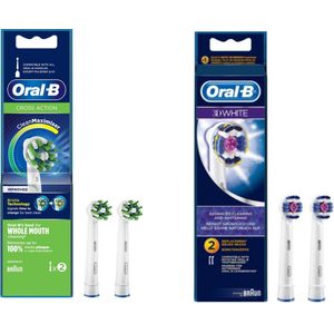 ORAL-B - Opzetborstels - CROSS ACTION + 3D WHITE - Elektrische tandenborstel borsteltjes - Voor een stralend gebied - COMBIDEAL