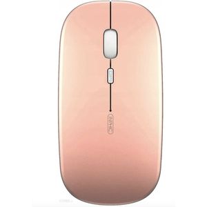 Wireless Mouse,Inphic Slim Rechargeable Mouse Silent Click 2.4G Wireless Mice 1600DPI Mini Optical Portable Travel Cordless Mouse with USB Receiver for PC Laptop Computer Mac MacBook, Metal Color