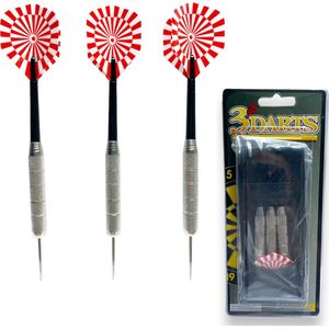 Dartpijlen set - 3x dartpijl - druppelvormige darts incl. darts shafts en hoesje - 21gram - 16CM