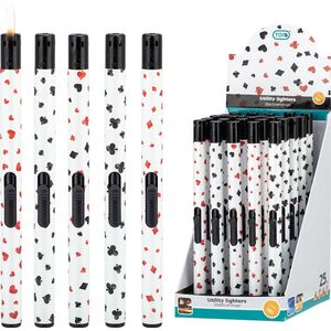 25x Gasaanstekers - Poker print - keuken aanstekers - navulbaar - TOM®