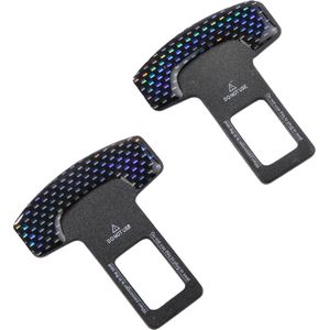 Set van 2 Gordel Alarm Stoppers - Carbon Look - Gordel Piep Stopper - Waarschuwing Stopper - Gordel Clip - Autogordel Piep - Auto Accessoires