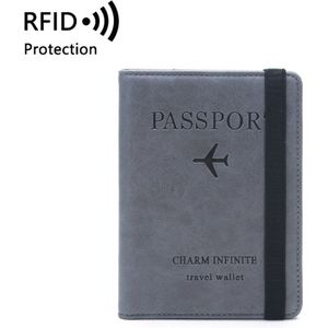 Luxe Paspoorthouder | RFID-Safe Paspoorthoes | Paspoort Hoesje | Beschermcover | Kleur: Grijs
