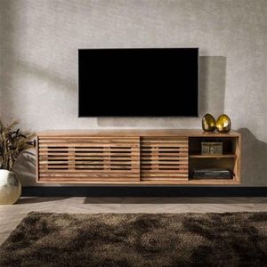 Hoyz - Slide - TV-meubel - Natuur - Massief Acacia - 150cm - 2 Deuren