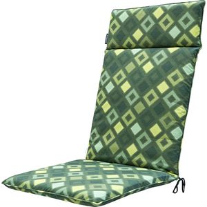 Madison - Tuinkussen Hoge Rug 120x50 - Groen - Grids Green