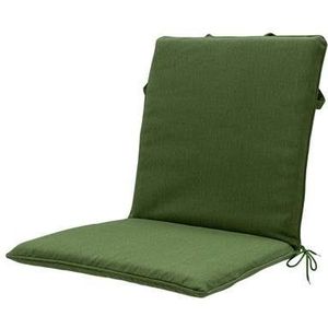 Madison - Stapelstoelkussen 97x49 - Groen - Beige Recycled Canvas