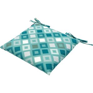 Madison - Zitkussen 46x46 - Blauw - Grids Sea Blue