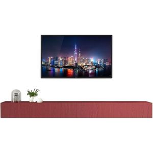 Zwevend Tv-meubel Tesla 276 cm breed rood