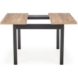 Vierkant eettafel Tiago Uitschuifbaar 90x90 cm eiken met zwart