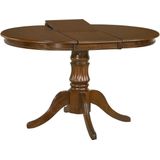 Uitschuifbare ronde eettafel William 90 tot 124 cm breed walnoot