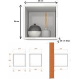 TV-wandmeubel Balvin in hoogglans wit met grijs beton