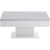Salontafel Avola 100 cm breed in grijs beton met wit