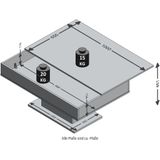 Salontafel Avola 100 cm breed in grijs beton met wit