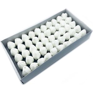 Zeep Bloemen - Tulp - Wit - 50 stuks - 5x6.5cm