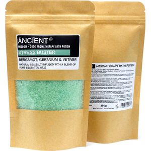 Aromatherapie Badzout - Bergamot, Geranium & Vetiver - Stressbreker - 350gr