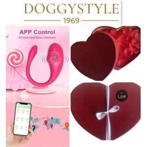 Doggystyle - valentijn - op afstand bedienbare koppel vibrator - discreet geleverd in luxe love box cadeauverpakking.