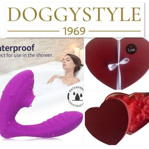 Doggystyle - 2 in 1 - clitoris stimulator en vibrator in 1 - Geleverd in luxe love box cadeauverpakking.
