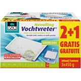 2x Bison Vochtvreter Navulzak Geurloos Promopack 3 x 450 gr