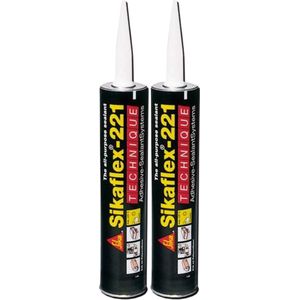 Sika Sikaflex 221 - lijmkit - afdichtingskit - elastisch - wit - 2 x 300 ml