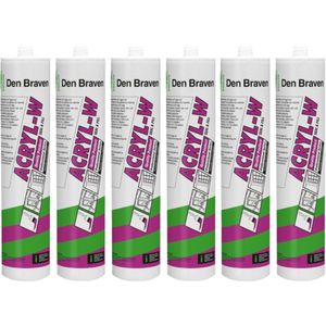 Zwaluw acrylaatkit - bruin - Acryl-W - duurzaam - kit - 6 x 310 ml