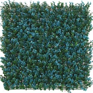 Greenmoods Kunstplanten - Kunsthaag - Buxushaag - Blauw - 50x50 cm - Voor binnen en buiten