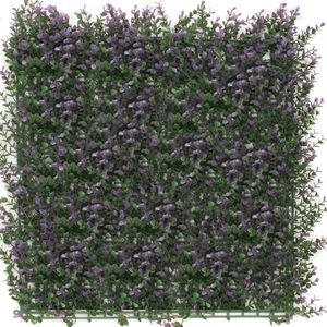 Greenmoods Kunstplanten - Kunsthaag - Buxushaag - Paars - 50x50 cm - Voor binnen en buiten