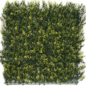 Greenmoods Kunstplanten - Kunsthaag - Buxushaag - Geel - 50x50 cm - Voor binnen en buiten