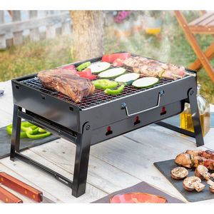 Opvouwbare BBQ - Barbecue - Camping Barbeque - Klein Formaat - Draagbare Grill - Tafel Grill - Inklapbaar - Strand, Park