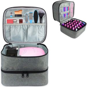 Nagelstyliste nagellak koffer organizer – nagelkoffer opberger tas voor uv lamp gelnagels - nail art opbergen