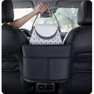 Auto handtas organizer houder - Autostoelbarrière voor huisdieren en kleine kinderen - Leren tas tussen de voorstoelen autostoel hondennet