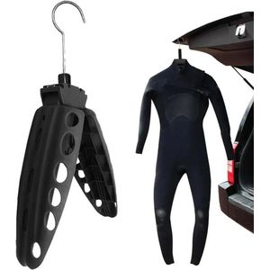 Wetsuit hanger inklapbaar – kledinghangers voor dames en heren kledinghanger surfboard supboard - duiken surfen & snorkelen accesoires - ZWART