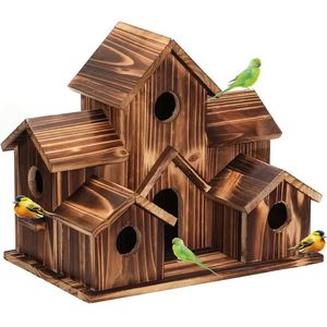 Vogelhuisje Vogelvoer plek Vogelnest groot en hout - vogelvoederhuisje - DIY knutselen meisjes en kinderen hobby verf en bouwpakketten