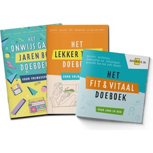 Vakantiepakket 3 doeboekjes - Lekker Thuis + Onwijs Gaaf Jaren 80 + Fit & Vitaal - puzzelen, detectives, activiteiten