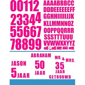 Maak je eigen tekst met de Herbruikbare Raamstickers | Cijfers en Letters 98-Delig | Inclusief handige opberg envelop