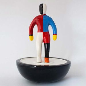 BeaMalevich Sculptuur Beeld Malevich Sportsmen Model #3 Keramiek - 30cm hoog