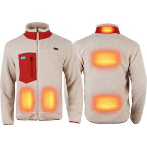 Gløde - Wøley - Verwarmd Teddy Vest - Rood - Fleece - Unisex