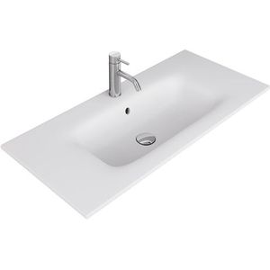 Thebalux - Adoro 101 - Wastafel - Keramiek - Mat Wit - 1x Kom 1x Kraangat